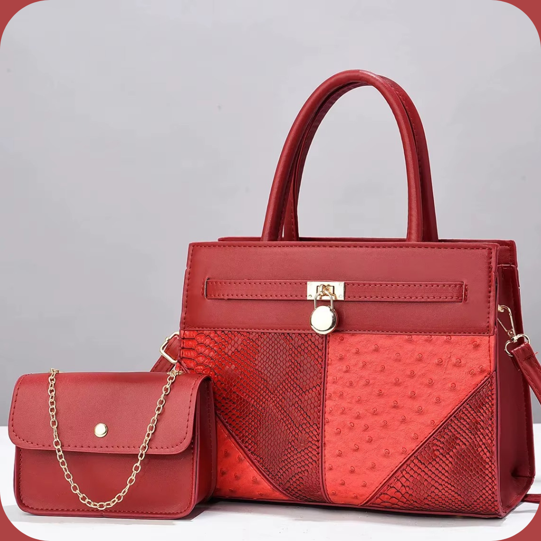 Borsa a Mano Grande + Tracolla Piccola in Ecopelle