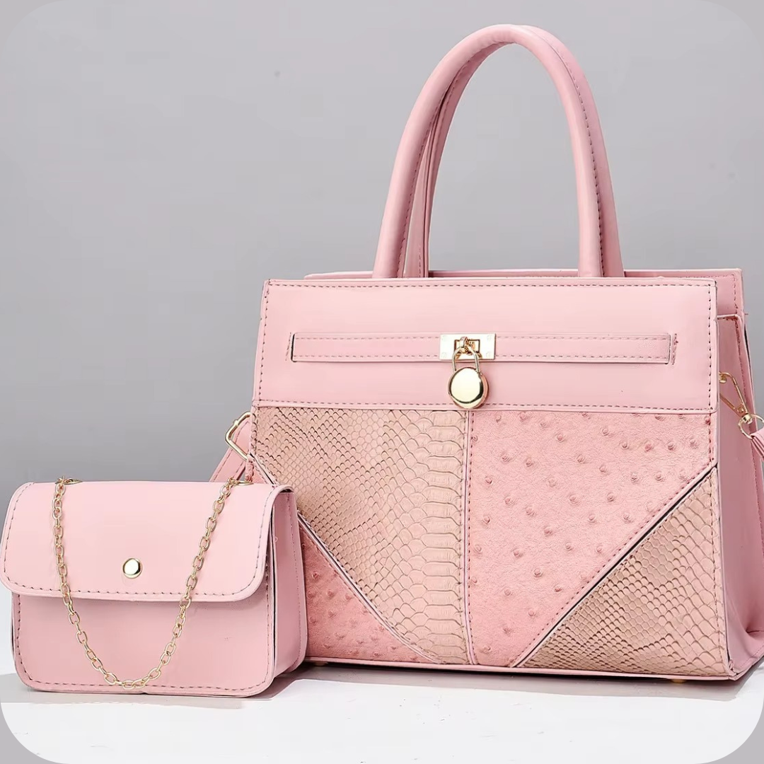 Borsa a Mano Grande + Tracolla Piccola in Ecopelle