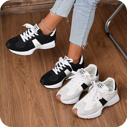 Sneakers Donna Urban Black & White con Suola Track